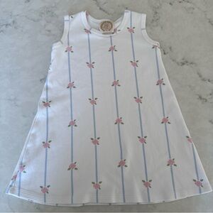 The Beaufort Bonnet Company White and Blue Floral Dress